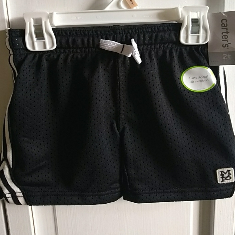 Carter's 2T black boys mesh shorts- new!
